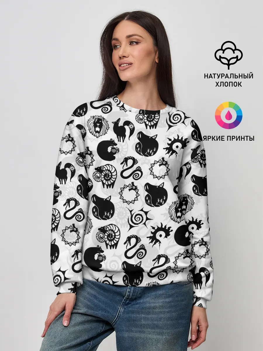 Женский свитшот / 7 СМЕРТНЫХ ГРЕХОВ СИМВОЛЫ