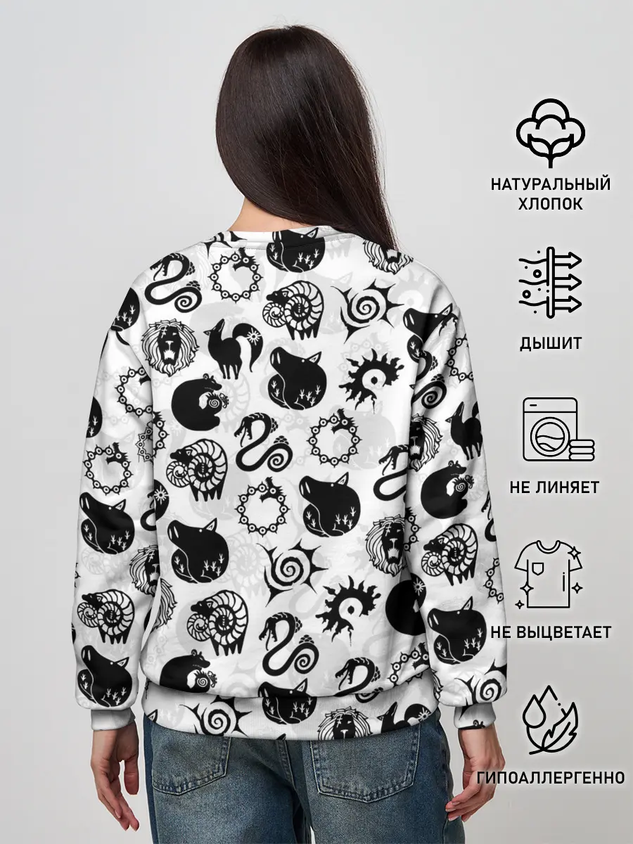 Женский свитшот / 7 СМЕРТНЫХ ГРЕХОВ СИМВОЛЫ