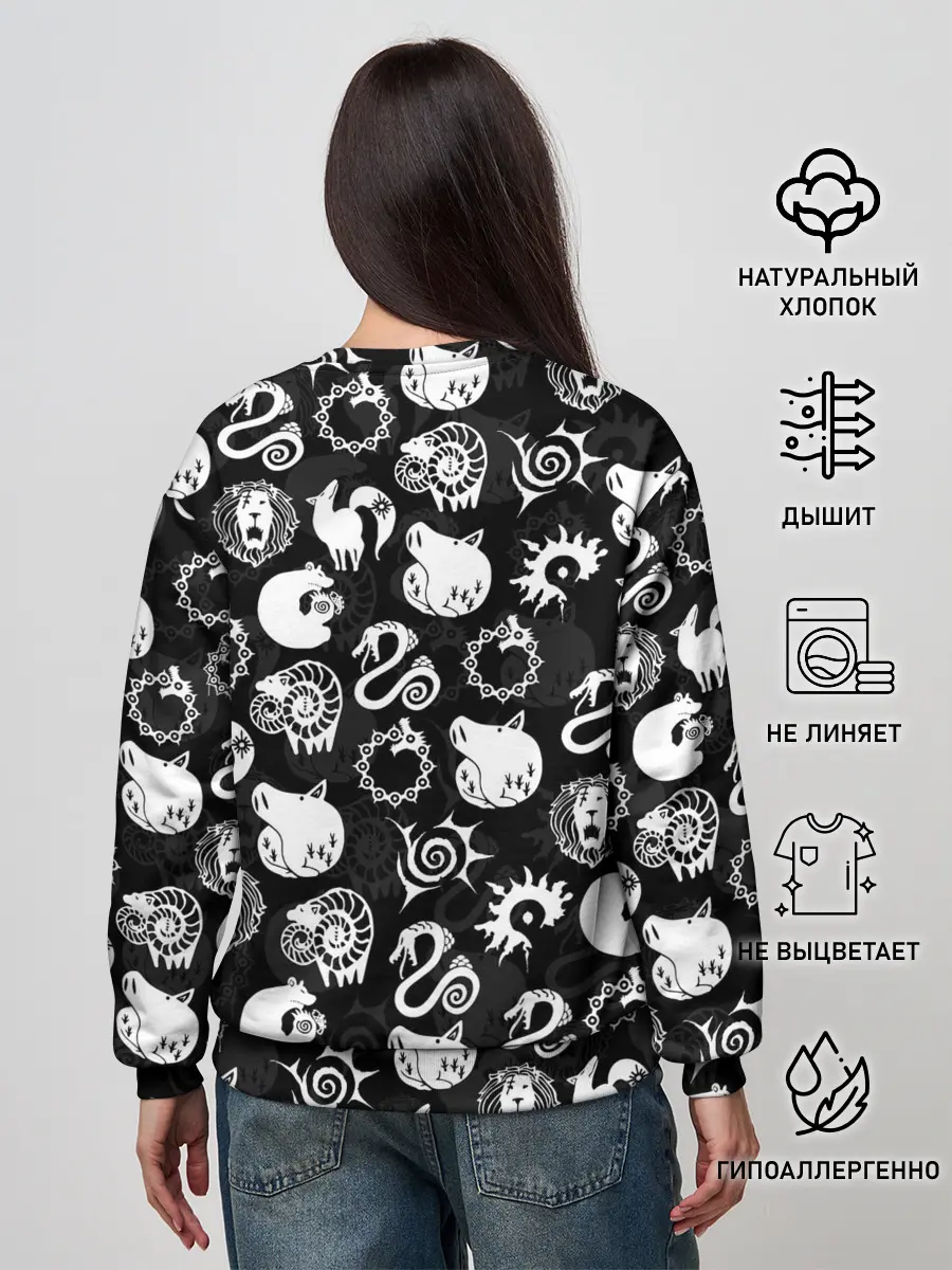 Женский свитшот / SEVEN DEADLY SINS СИМВОЛЫ