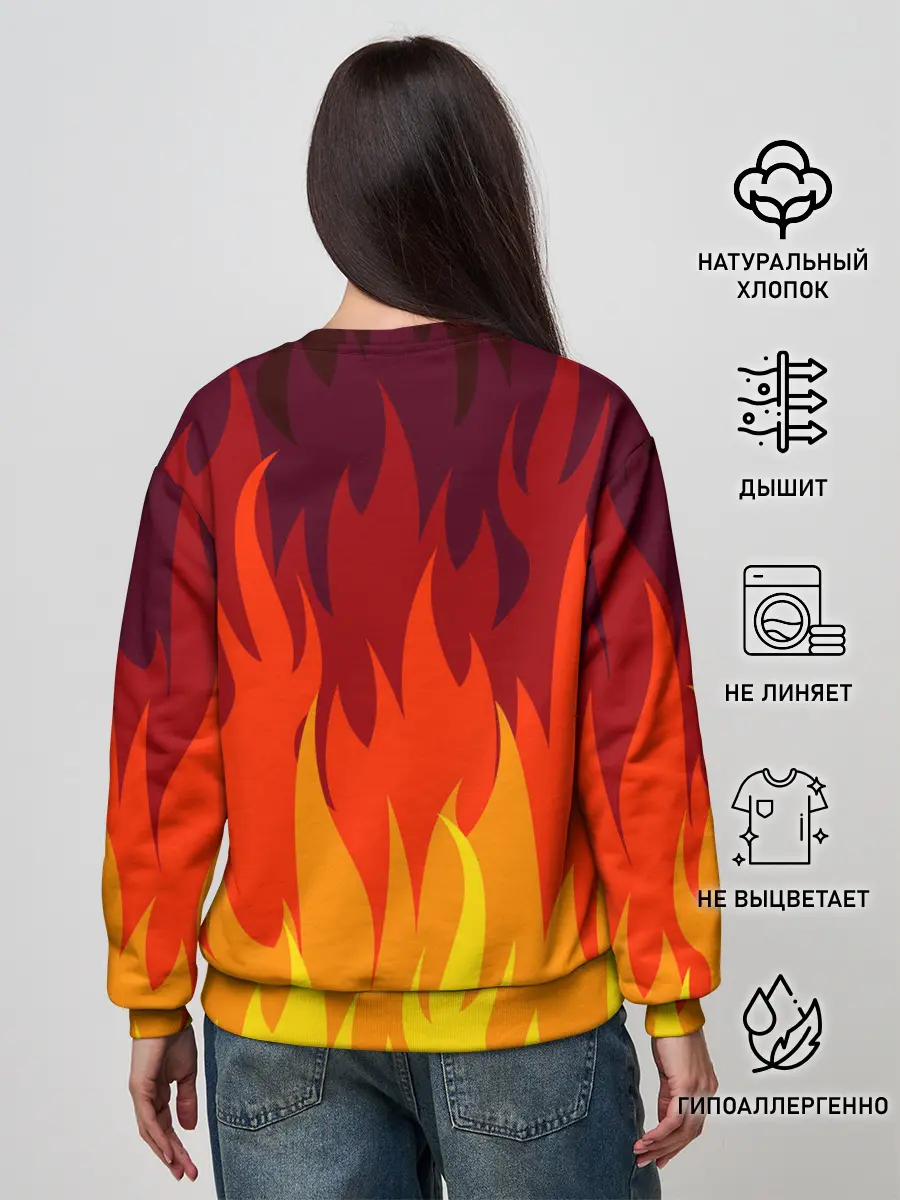 Женский свитшот / Меха скелет | Steampunk Fire