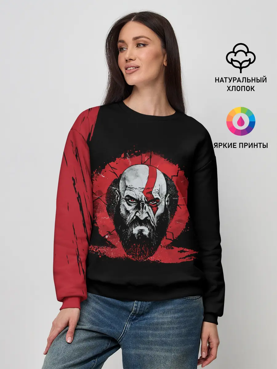 Женский свитшот / Брутальный Кратос | GOW