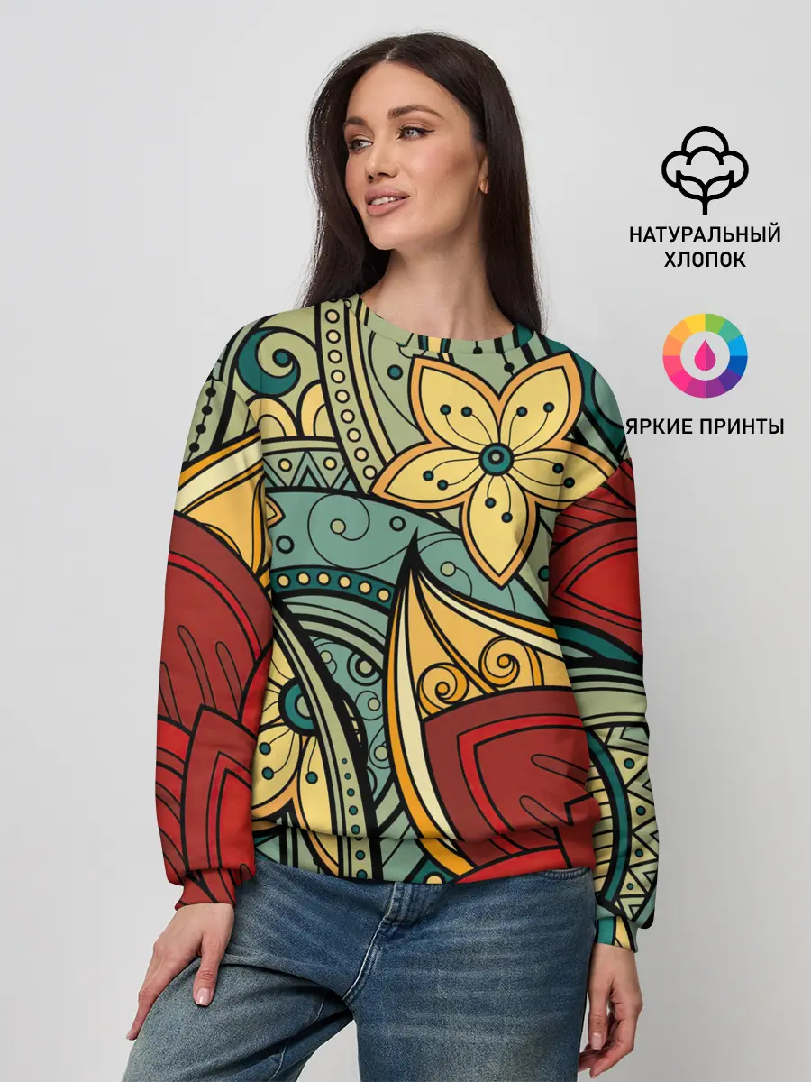 Женский свитшот / Векторная клумба