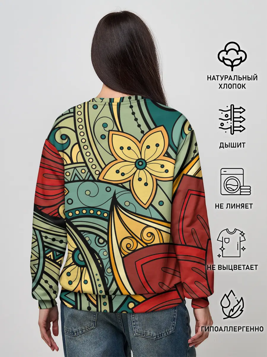 Женский свитшот / Векторная клумба