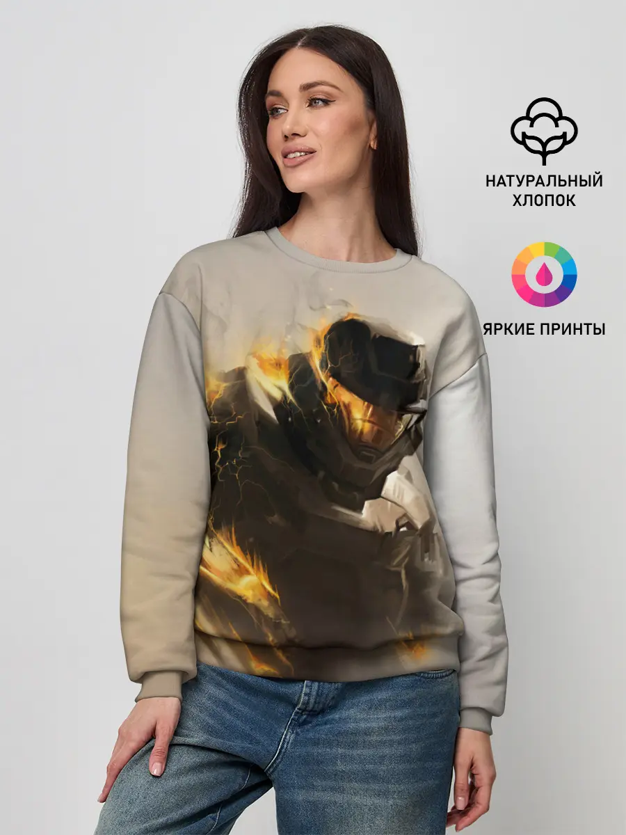 Женский свитшот / Spartan in hell | Halo