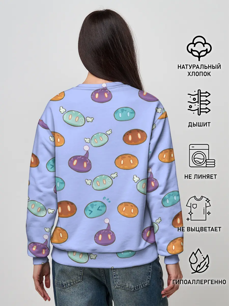 Женский свитшот / Genshin impact Slimes | Слаймы