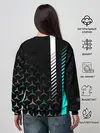 Женский свитшот / МЕРСЕДЕС / AQUA BLACK GRADIENT