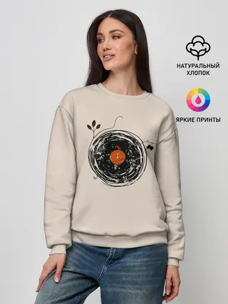 Женский свитшот / Natural Vinyl Records Vintage