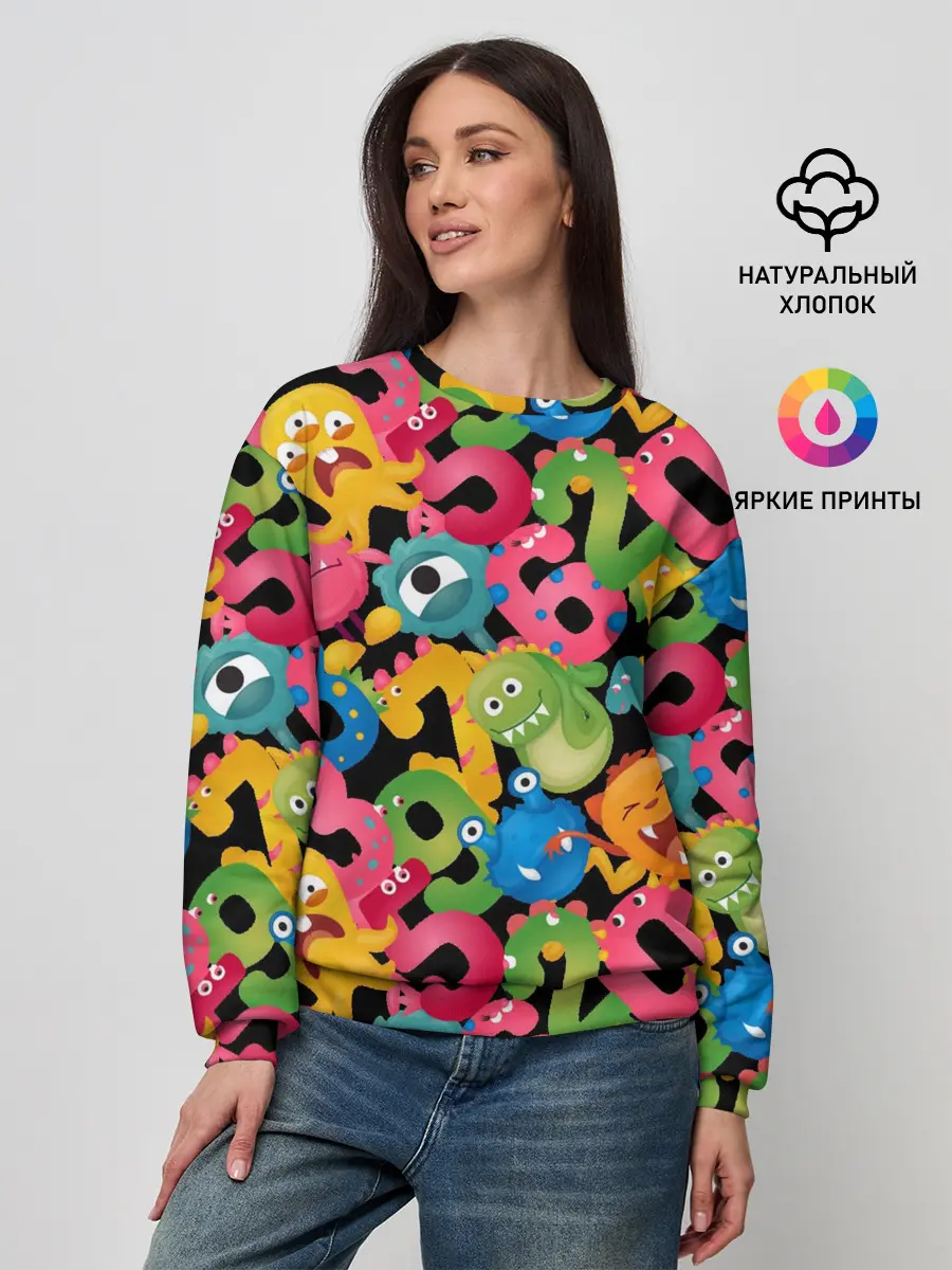 Женский свитшот / Monstry с цифрами