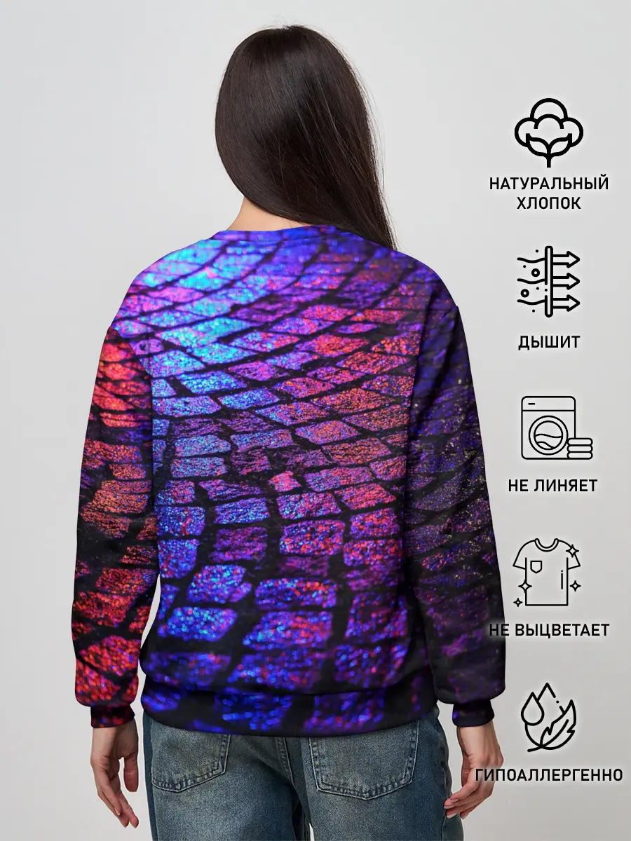 Женский свитшот / Мокрый асфальт