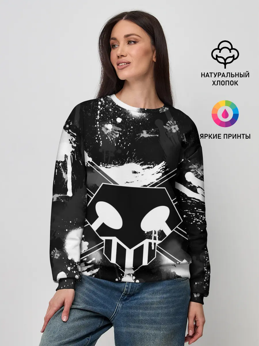 Женский свитшот / БЛИЧ ШИНИГАМИ ЛОГО НА СПИНЕ