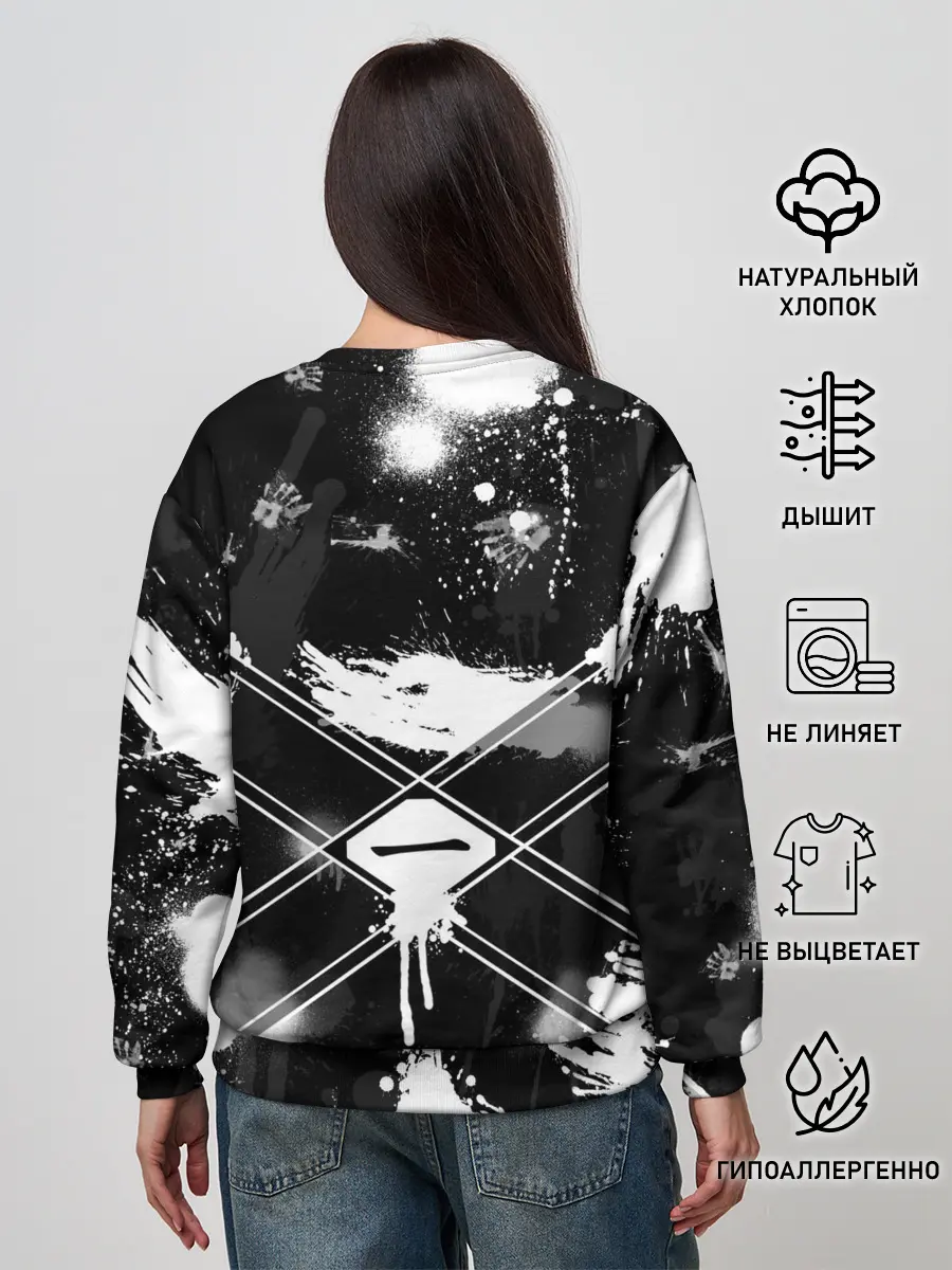 Женский свитшот / БЛИЧ ШИНИГАМИ ЛОГО НА СПИНЕ