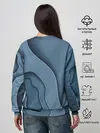 Женский свитшот / Абстракция бумажные волны