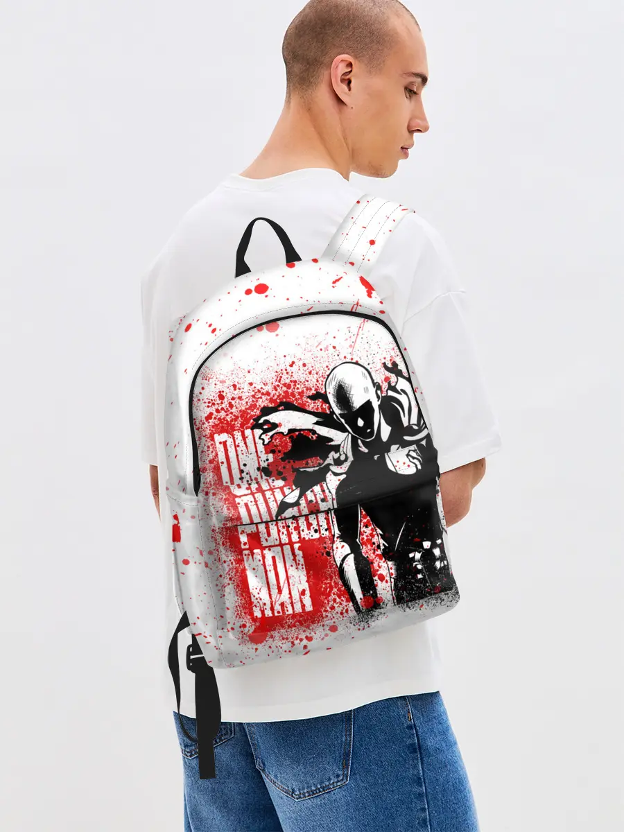 Рюкзак джинсовый / Свирепый Сайтама