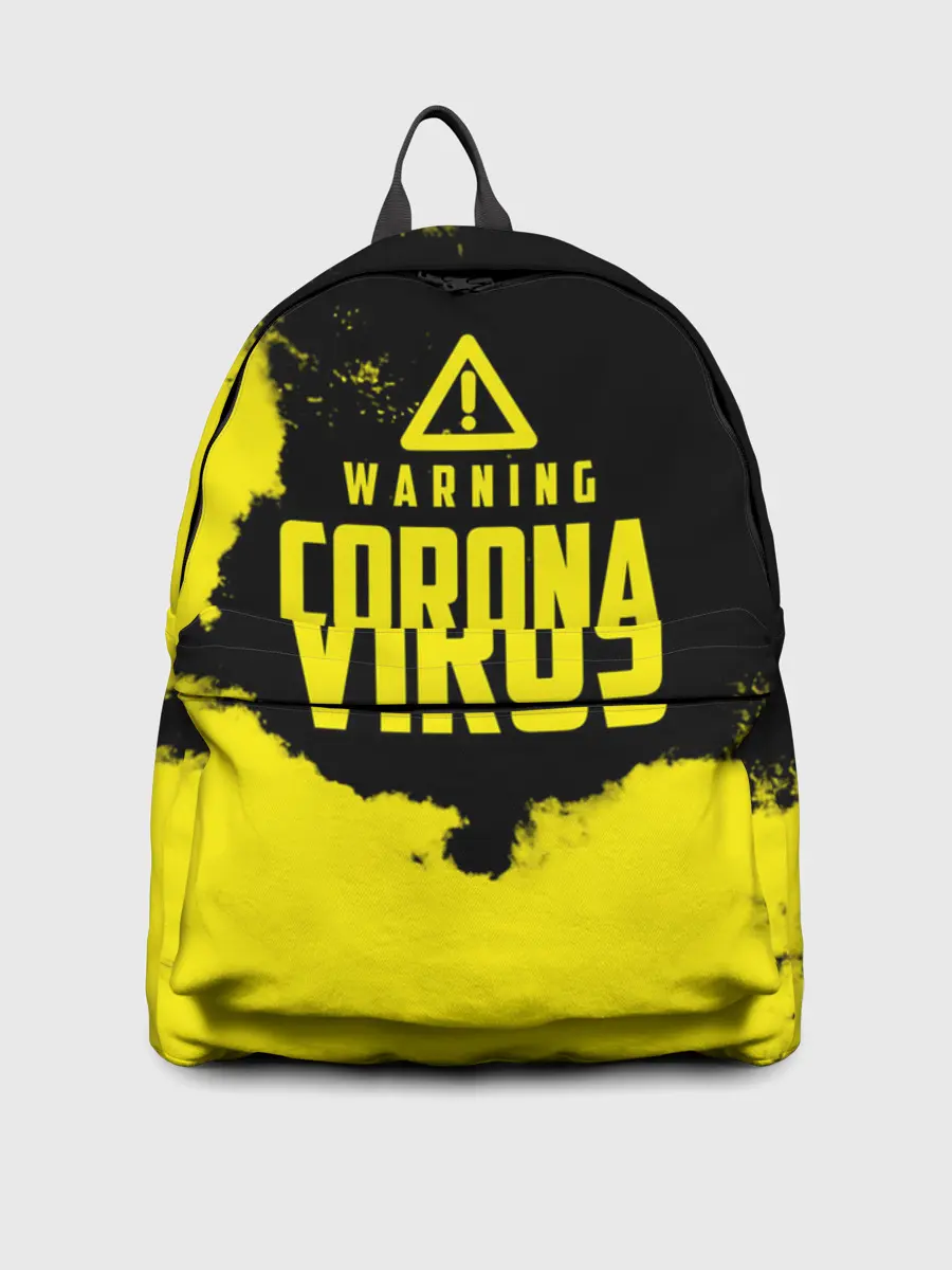 Рюкзак джинсовый / Warning Coronavirus