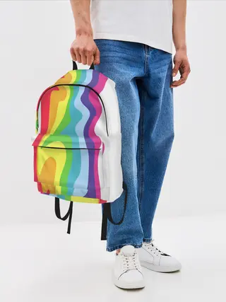 Рюкзак джинсовый / Радуга