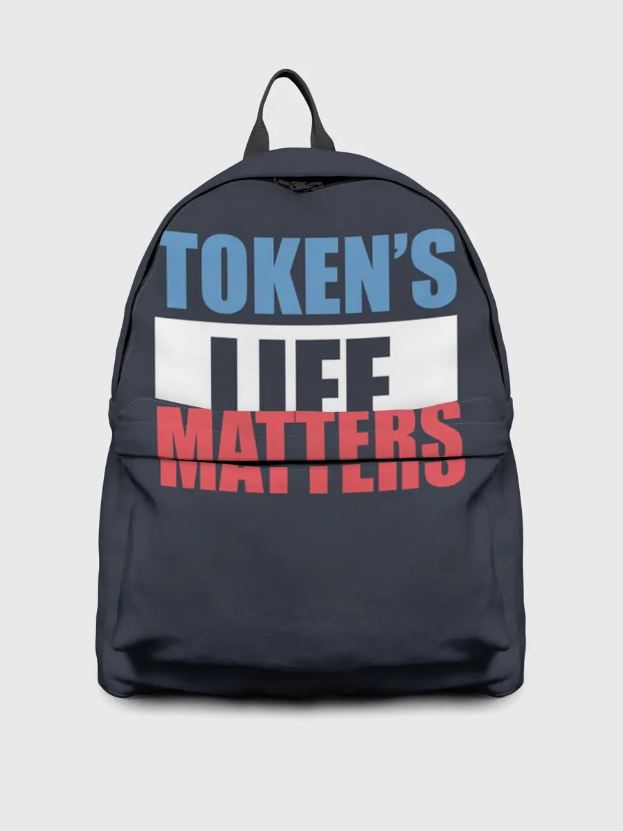 Рюкзак джинсовый / TOKENS LIFE MATTERS