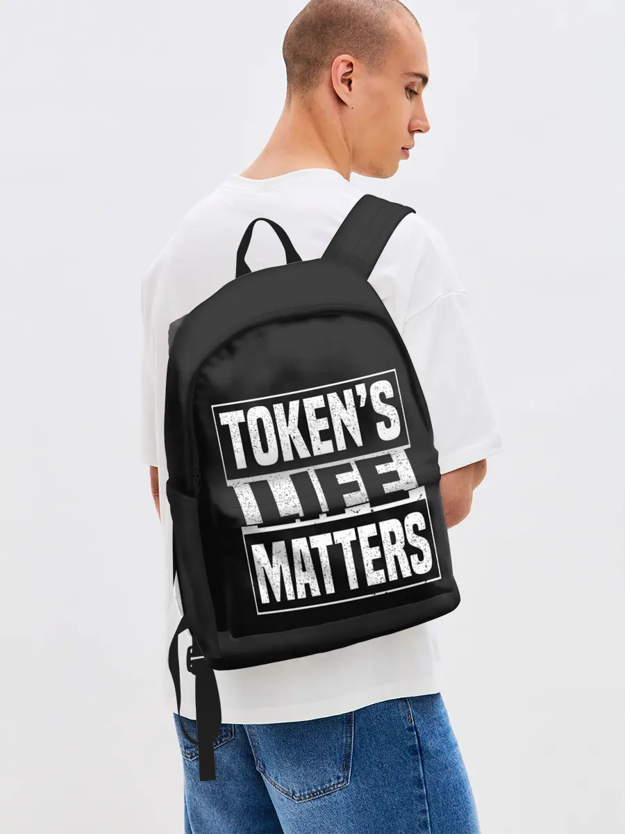 Рюкзак джинсовый / TOKENS LIFE MATTERS