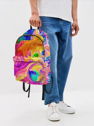 Рюкзак джинсовый / TIE DYE | ЯРКИЕ КРАСКИ