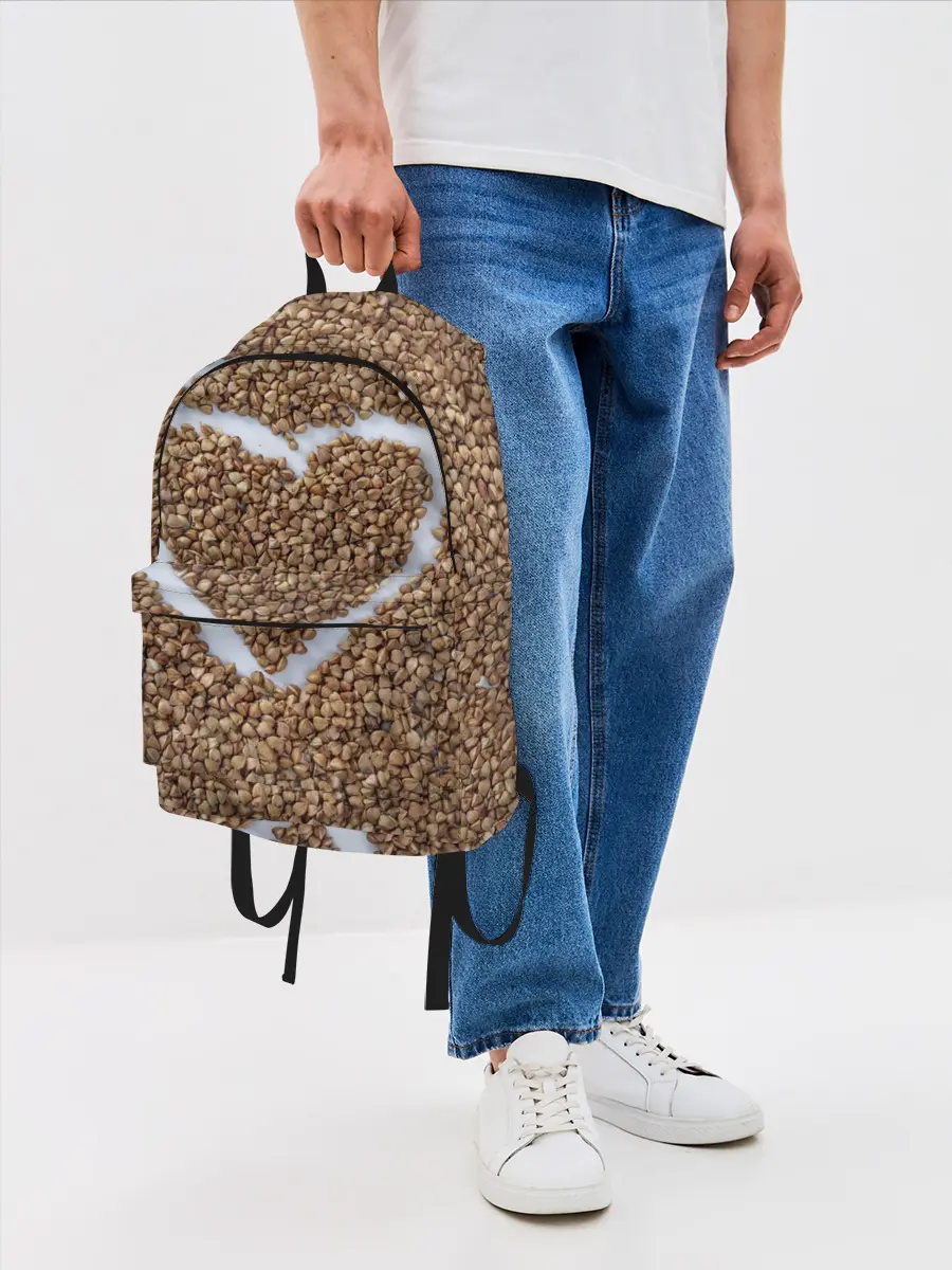 Рюкзак джинсовый / i love гречка