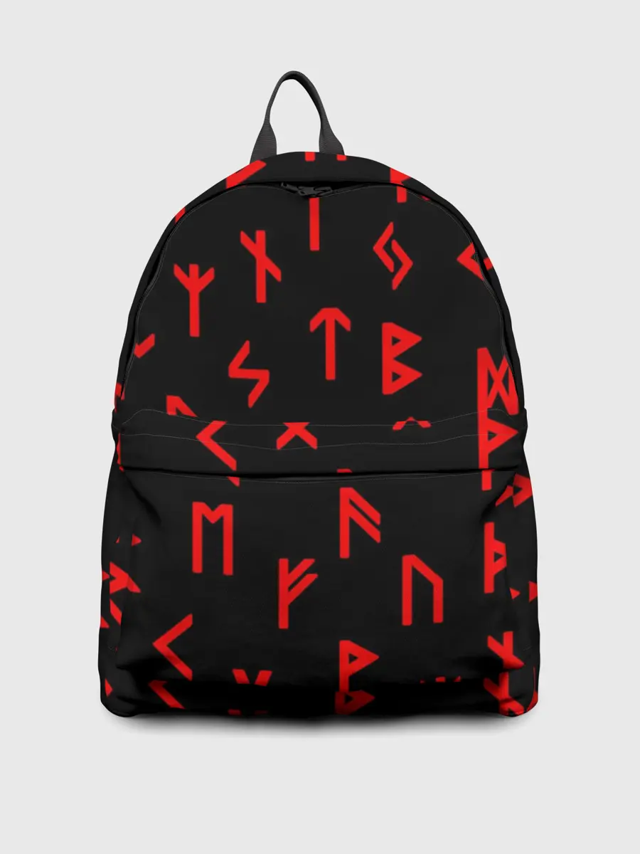 Рюкзак джинсовый / КРАСНЫЕ РУНЫ