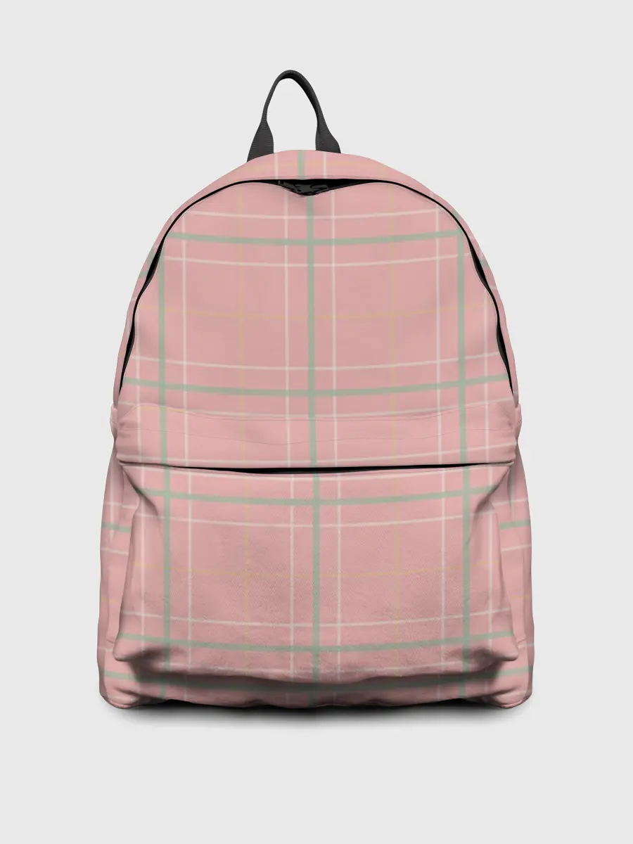Рюкзак джинсовый / Шотландка Розовая