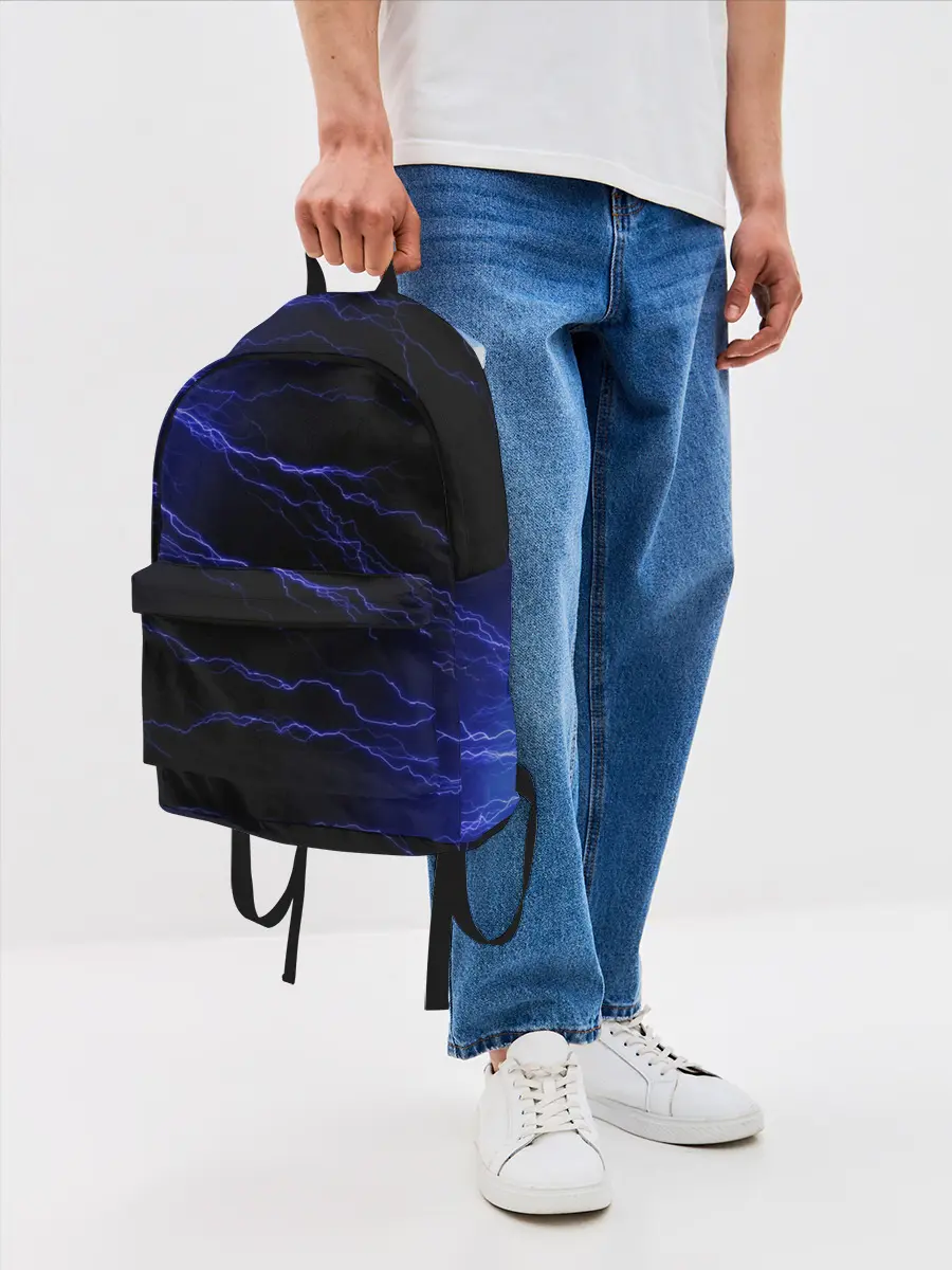 Рюкзак джинсовый / МОЛНИИ | РАЗРЯДЫ | НЕОН