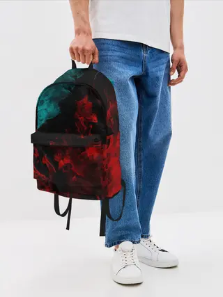 Рюкзак джинсовый / НЕОНОВЫЙ ОГОНЬ