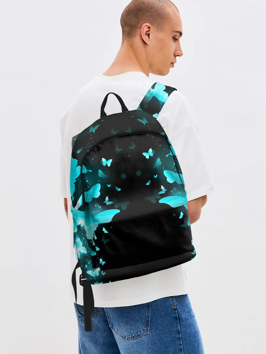 Рюкзак джинсовый / НЕОНОВЫЕ БАБОЧКИ | NEON