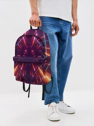Рюкзак джинсовый / SYNTHWAVE / RETROWAVE