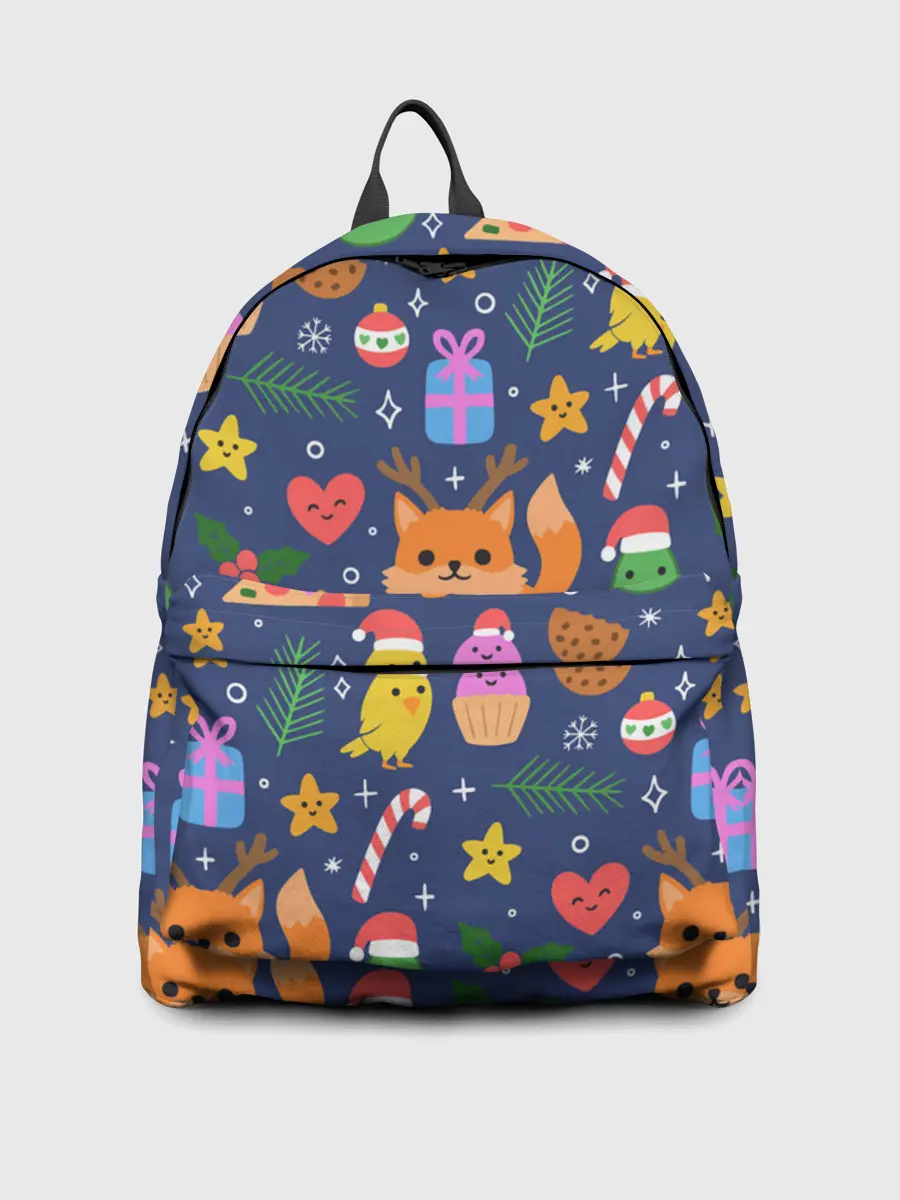 Рюкзак джинсовый / Новогодний макет