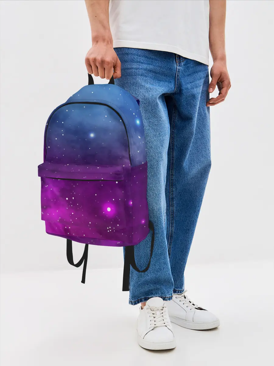 Рюкзак джинсовый / НЕОНОВЫЙ КОСМОС