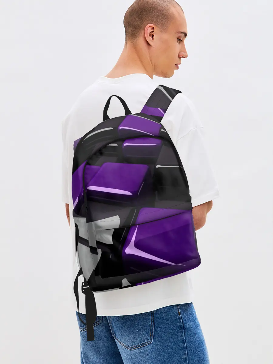 Рюкзак джинсовый / НЕОНОВАЯ ГЕОМЕТРИЯ