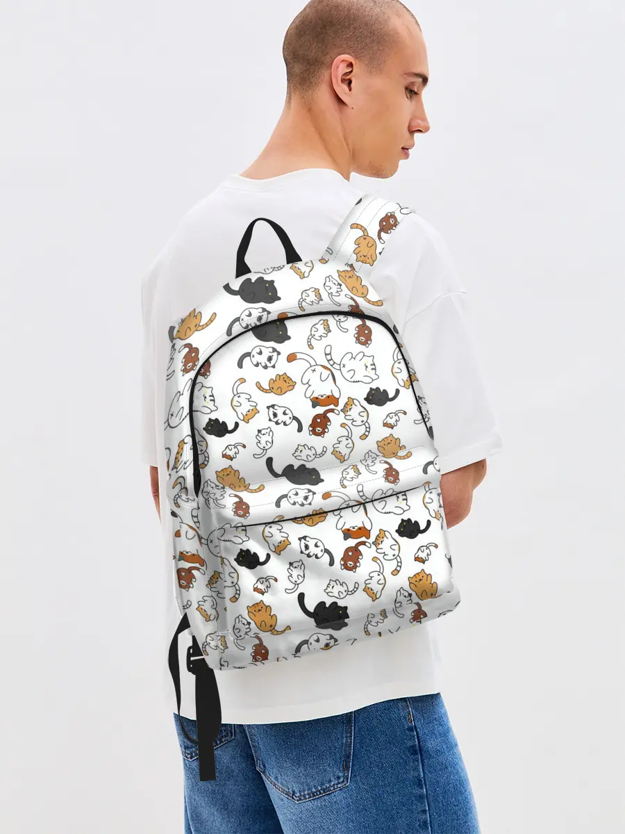 Рюкзак джинсовый / Котики.