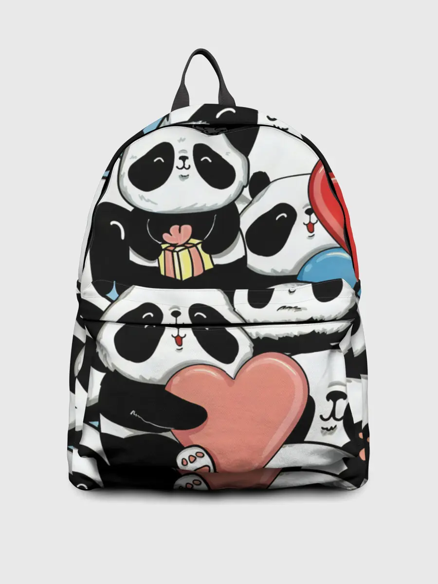 Рюкзак джинсовый / Панды.