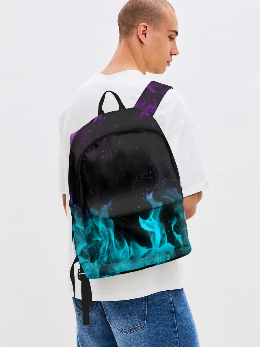 Рюкзак джинсовый / НЕОНОВЫЙ ОГОНЬ | NEON FIRE