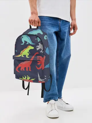 Рюкзак джинсовый / Динозавры