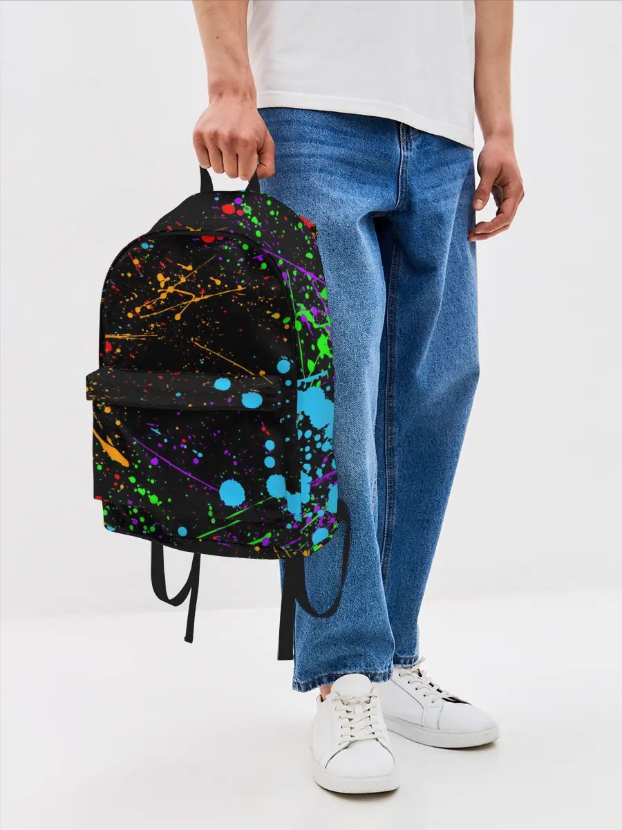 Рюкзак джинсовый / БРЫЗГИ КРАСОК