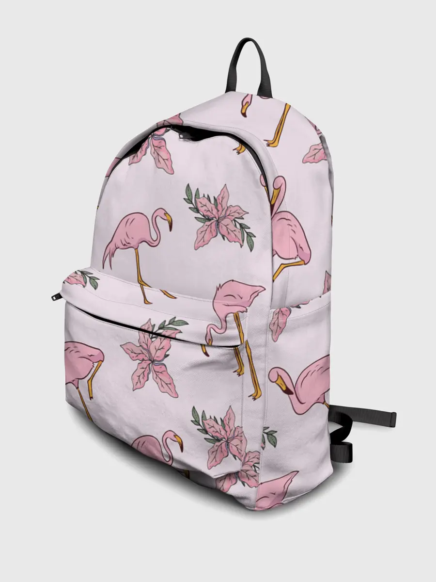 Рюкзак джинсовый / Розовый фламинго