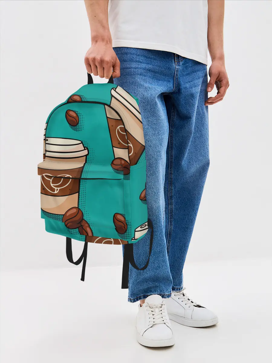 Рюкзак джинсовый / Я ЛЮБЛЮ КОФЕ | I LOVE COFFEE