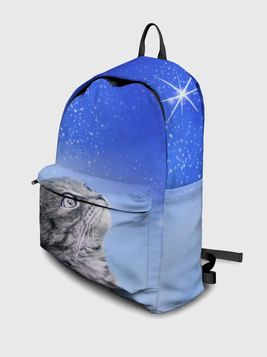 Рюкзак джинсовый / Кот и космос