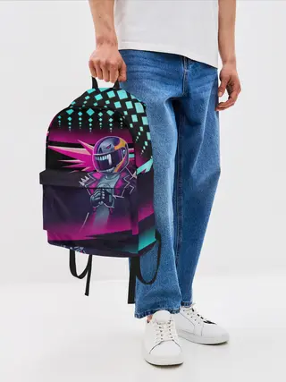 Рюкзак джинсовый / НЕОНОВЫЙ ГОНЩИК