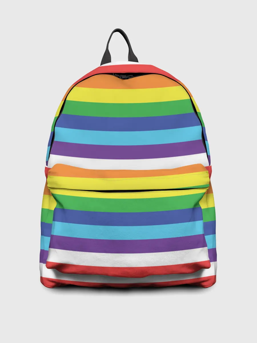 Рюкзак джинсовый / Радужные полосы