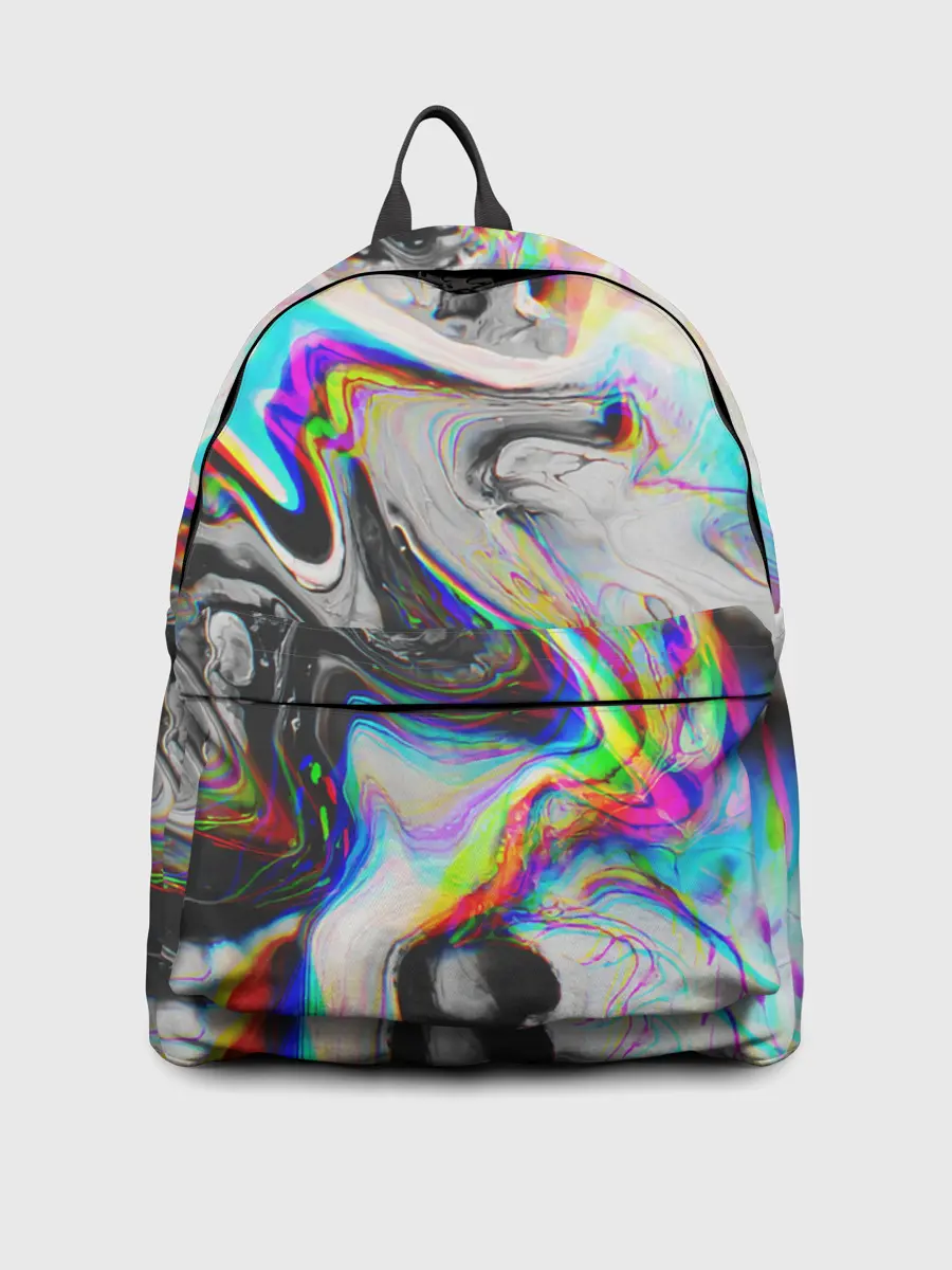 Рюкзак джинсовый / DIGITAL ABSTRACT GLITCH | ГЛИТЧ