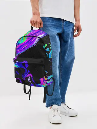 Рюкзак джинсовый / DIGITAL ABSTRACT