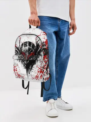 Рюкзак джинсовый / БЕРСЕРК ЧЁРНАЯ МАСКА / BERSERK BLACK MASK