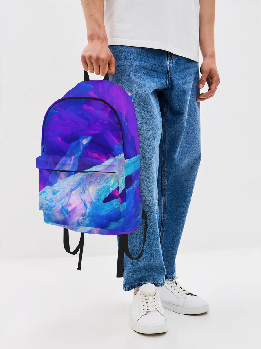Рюкзак джинсовый / ЛЕДЯНОЙ НЕОН