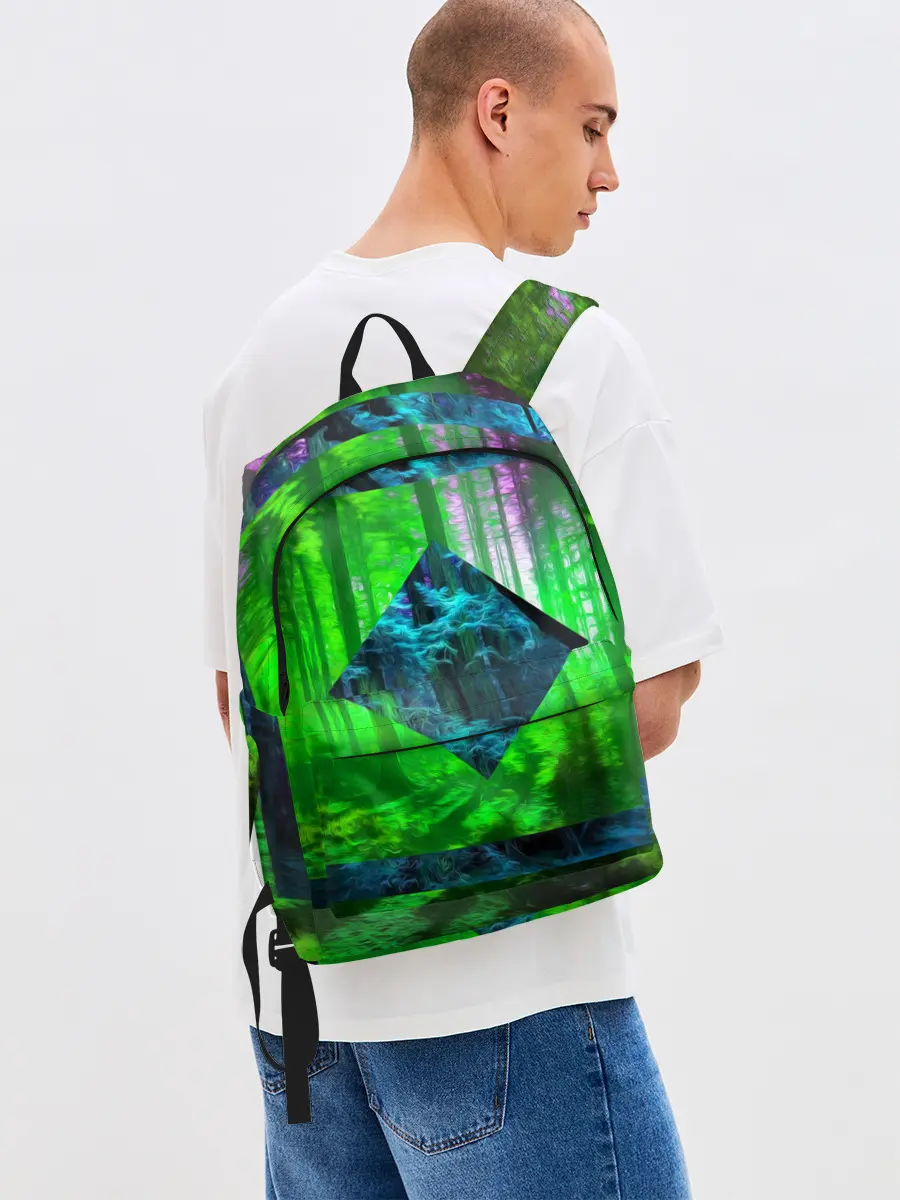 Рюкзак джинсовый / ПСИХОДЕЛИЯ ЛЕСА