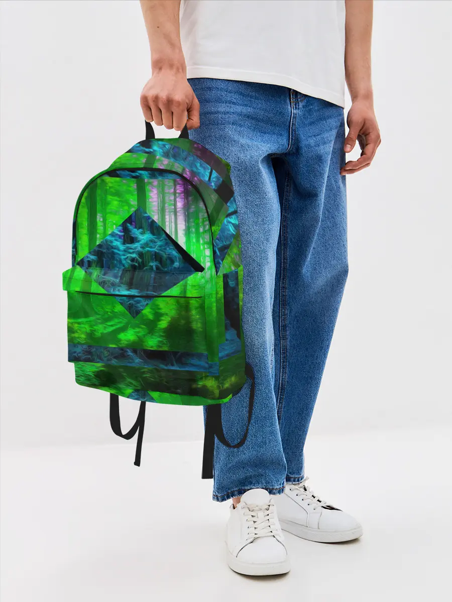 Рюкзак джинсовый / ПСИХОДЕЛИЯ ЛЕСА