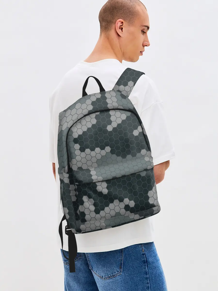 Рюкзак джинсовый / КАМУФЛЯЖ СОТЫ