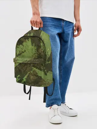 Рюкзак джинсовый / КАМУФЛЯЖ BROWN